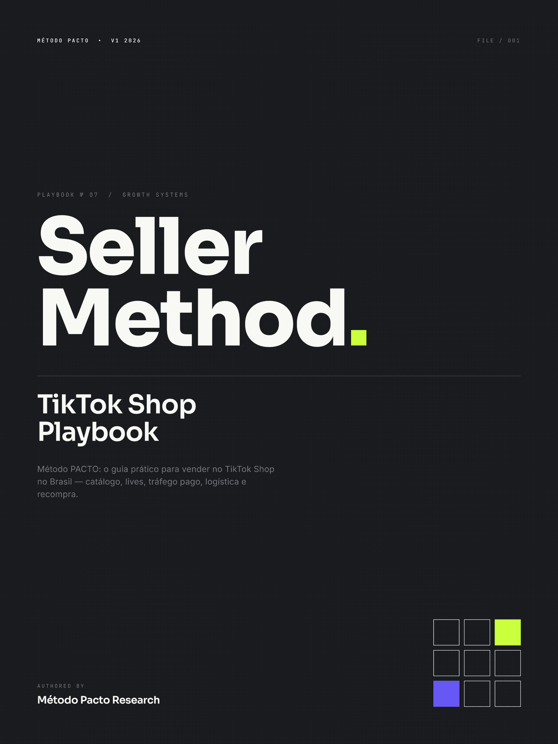 Capa do SellerMethod TikTok Shop Playbook